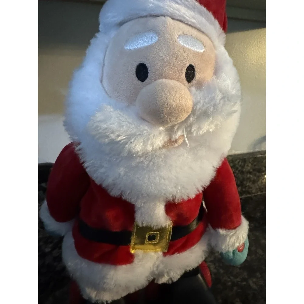 Holiday Home Accents Gemmy Animated Skating Santa Plush - 16''